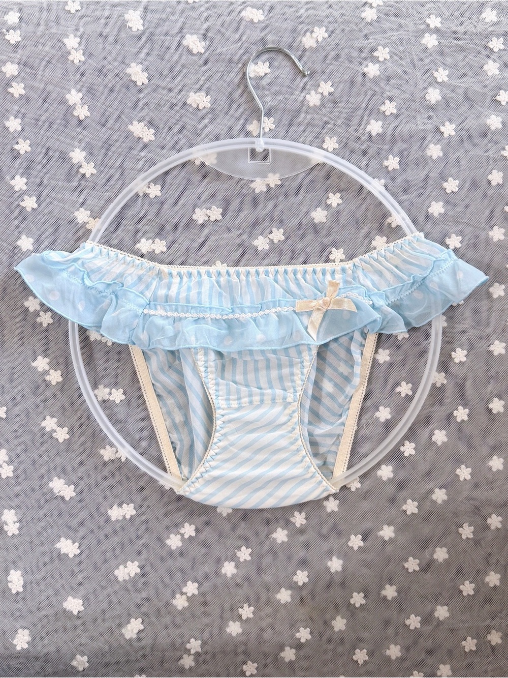 US-S/JP-M Japanese Brand Risa Magli Chiffon Ruffles Satin Bow Panties Cute Girls